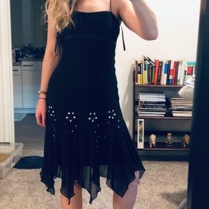 SL Fashions Ruched Bust Dress w/ Embellishments